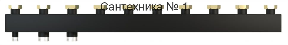 Коллектор WKS85 с накидными гайками 1 1/2" на 5 контуров Warme