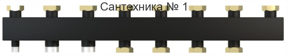 Коллектор WKS85 компакт с накидными гайками 1 1/2" на 6 контуровт Warme