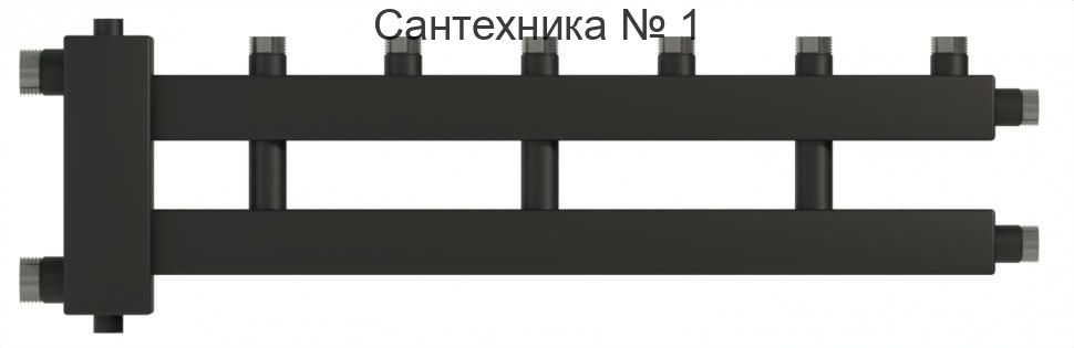 Коллектор с гидроразделителем WKD.R.85 на 3+1 контура до 85 кВт, дублер рядный Warme