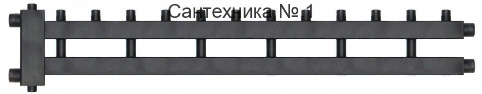 Коллектор с гидроразделителем WKD.R.85 на 6+1 контуров до 85 кВт, дублер рядный Warme