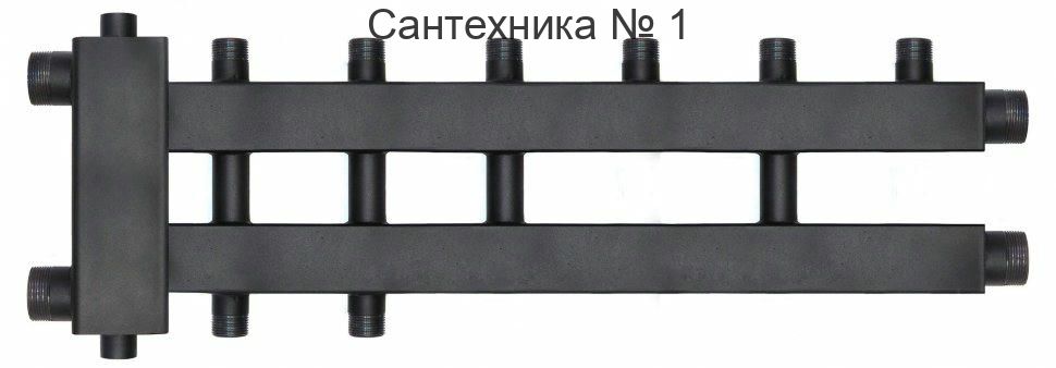 Коллектор с гидроразделителем WKD.R.85.К на 3+1+1 контуров до 85 кВт Warme