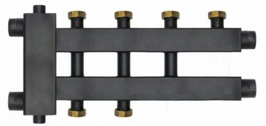 Коллектор с гидроразделителем и гайками WKD.R.85.К.F на 2+1+1 контура до 85 кВт Warme
