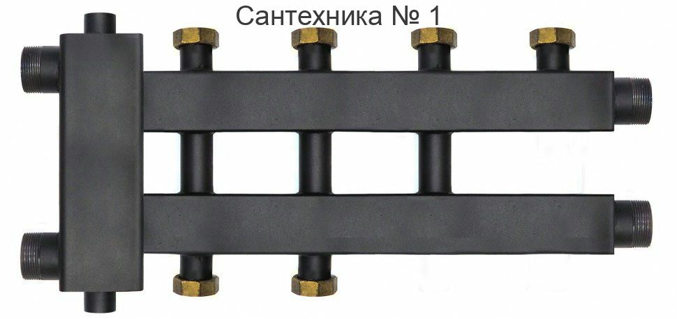 Коллектор с гидроразделителем и гайками WKD.R.85.К.F на 2+1+1 контура до 85 кВт Warme