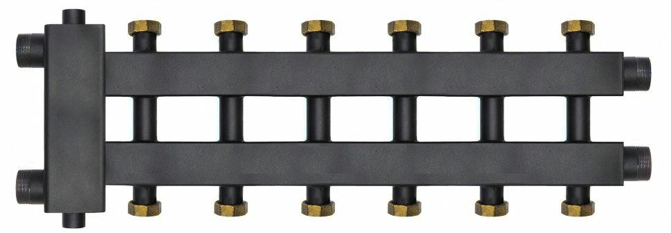 Коллектор с гидроразделителем и гайками WKD.R.85.К.F на 3+3+1 контура до 85 кВт Warme