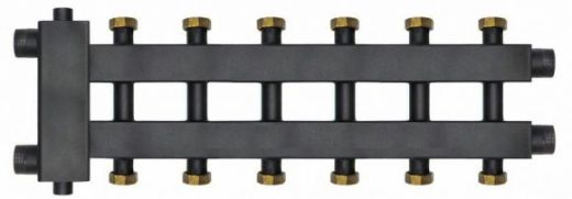 Коллектор с гидроразделителем и гайками WKD.R.85.К.F на 3+3+1 контура до 85 кВт Warme