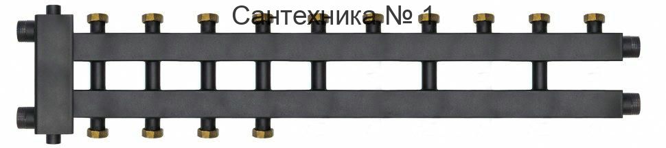 Коллектор с гидроразделителем и гайками WKD.R.85.К.F на 5+2+1 контура до 85 кВт Warme