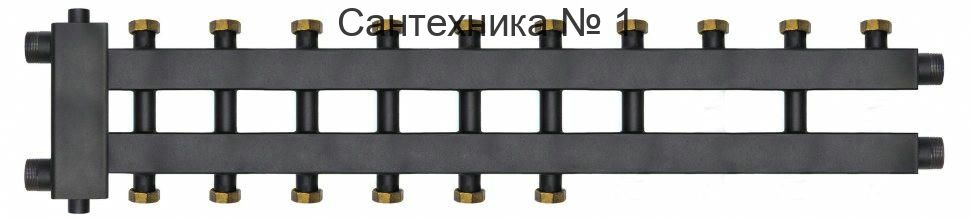 Коллектор с гидроразделителем и гайками WKD.R.85.К.F на 5+3+1 контура до 85 кВт Warme