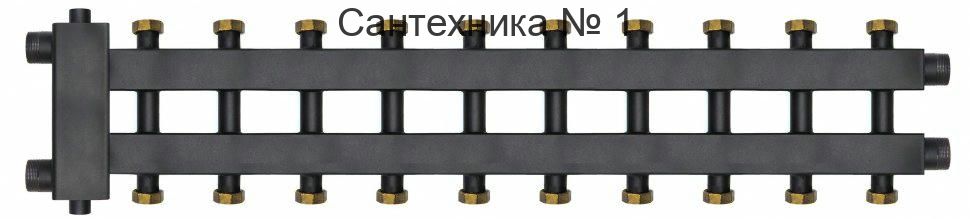 Коллектор с гидроразделителем и гайками WKD.R.85.К.F на 5+5+1 контура до 85 кВт Warme