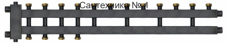 Коллектор с гидроразделителем и гайками WKD.R.85.К.F на 6+2+1 контура до 85 кВт Warme