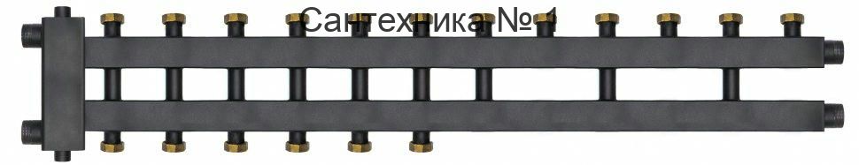 Коллектор с гидроразделителем и гайками WKD.R.85.К.F на 6+3+1 контура до 85 кВт Warme