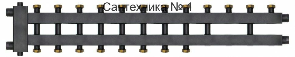 Коллектор с гидроразделителем и гайками WKD.R.85.К.F на 6+4+1 контура до 85 кВт Warme