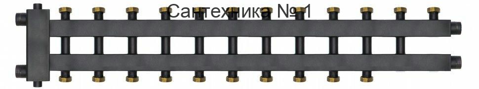 Коллектор с гидроразделителем и гайками WKD.R.85.К.F на 6+5+1 контура до 85 кВт Warme