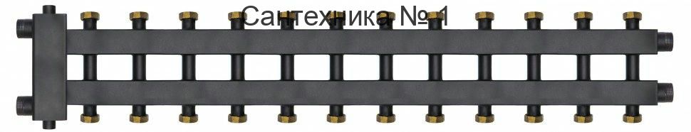 Коллектор с гидроразделителем и гайками WKD.R.85.К.F на 6+6+1 контура до 85 кВт Warme