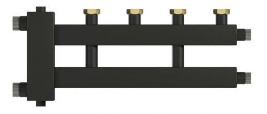 Коллектор с гидроразделителем и гайками WKD.R.85.F на 2+1 контура до 85 кВт Warme