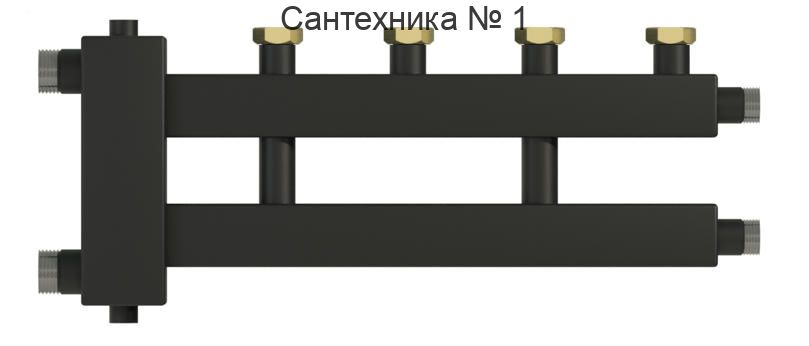 Коллектор с гидроразделителем и гайками WKD.R.85.F на 2+1 контура до 85 кВт Warme