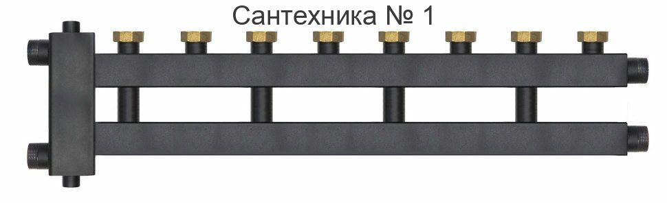 Коллектор с гидроразделителем и гайками WKD.R.85.F на 4+1 контура до 85 кВт Warme