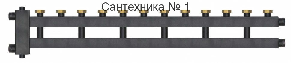 Коллектор с гидроразделителем и гайками WKD.R.85.F на 6+1 контура до 85 кВт Warme