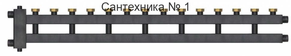 Коллектор с гидроразделителем и гайками WKD.R.85.F на 7+1 контура до 85 кВт Warme