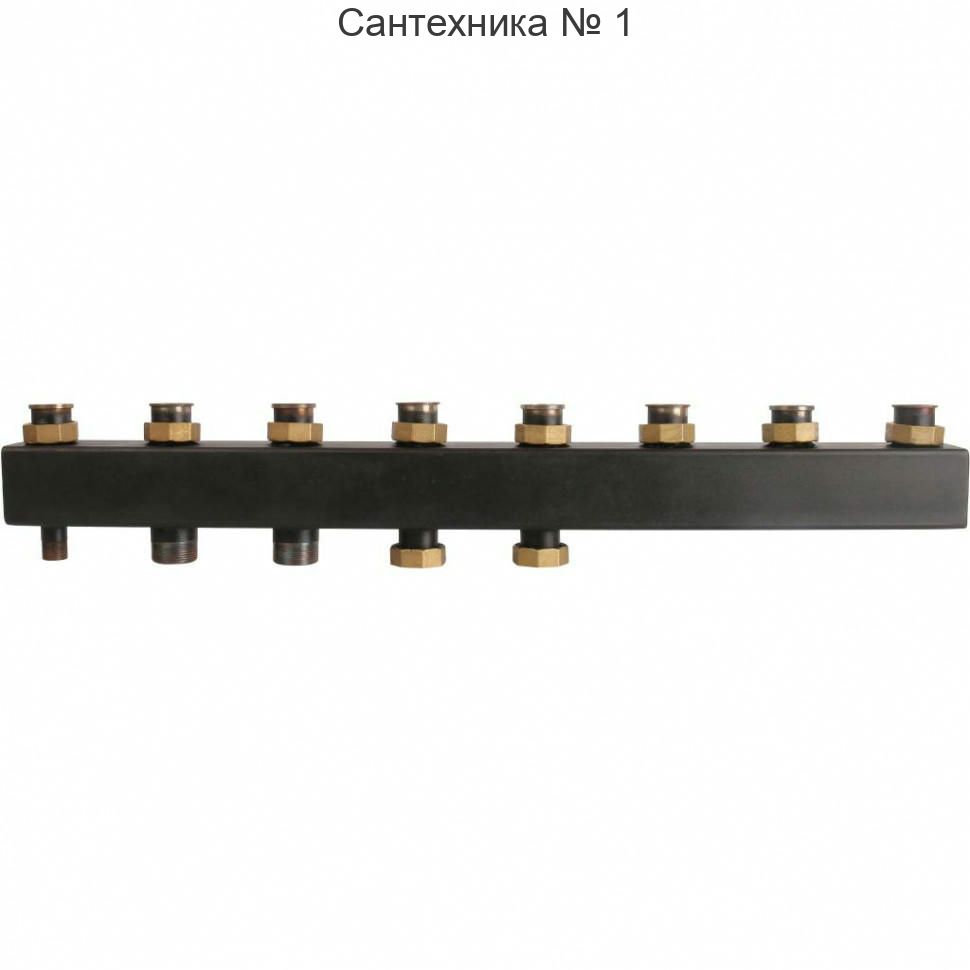 Коллектор распределительный стальной 4(5) отопительных контура 1 1/2" ROMMER