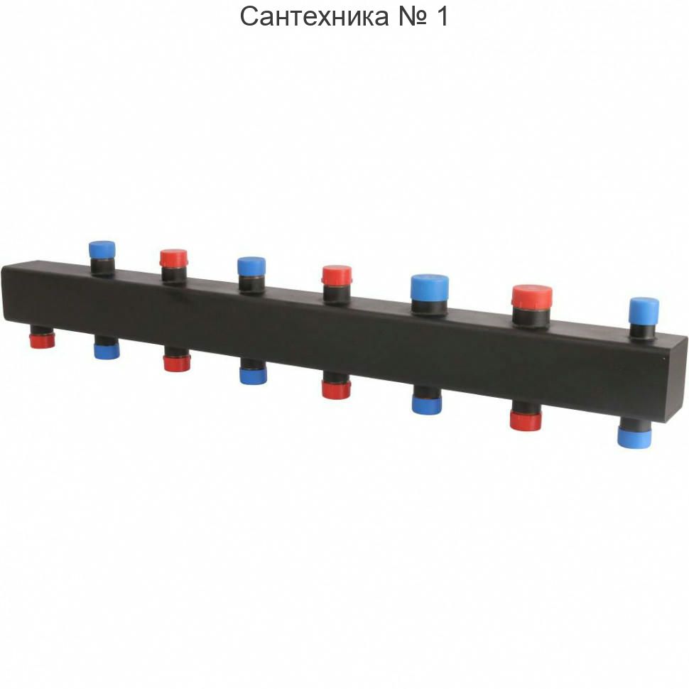 Коллектор распределительный стальной 4(6) отопительных контура 1х1 1/4 ROMMER