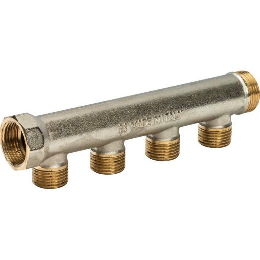 Коллектор распределительный 3/4" на 4 выхода 1/2" Luxor CP 424