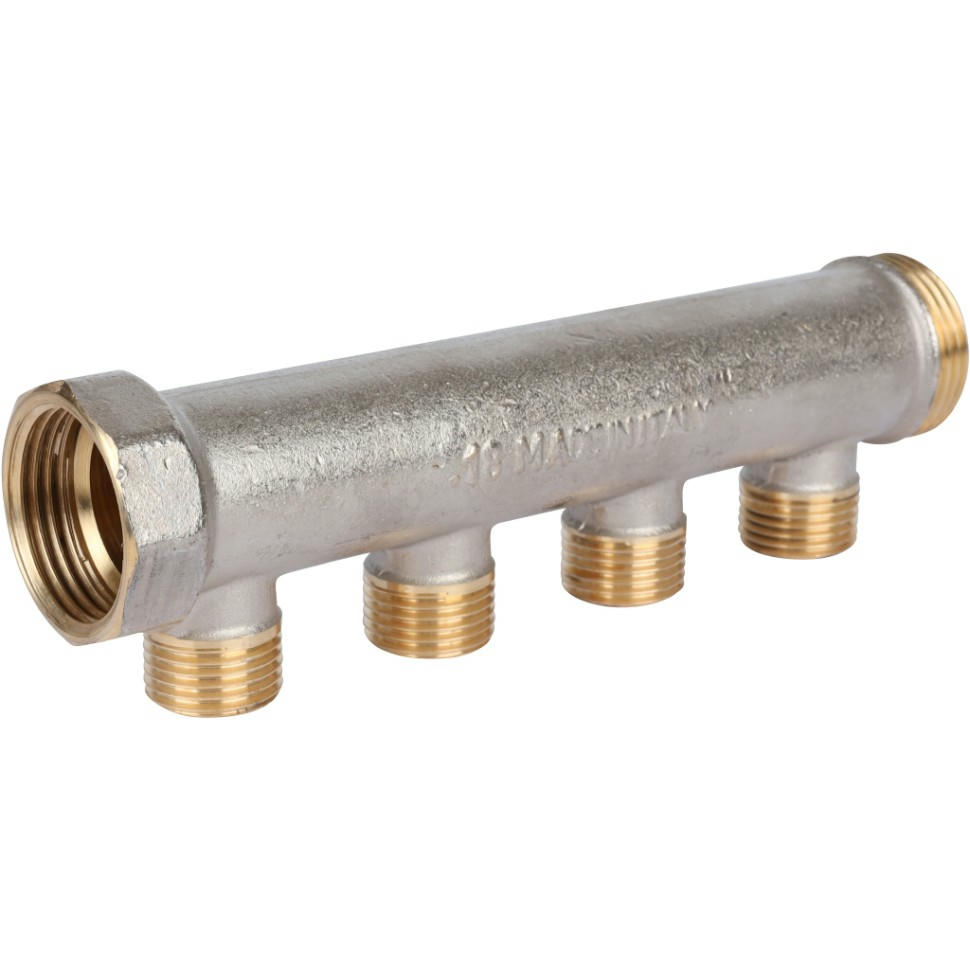 Коллектор распределительный 1" на 4 выхода 1/2" Luxor CP 424