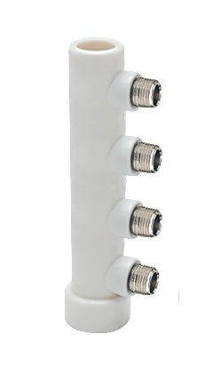Коллектор подводящий 40х1/2", 4 выхода, белый SPK