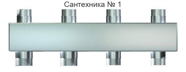 Коллектор из нержавеющей стали WKS80.S на 3 контура 2+1, компакт Warme