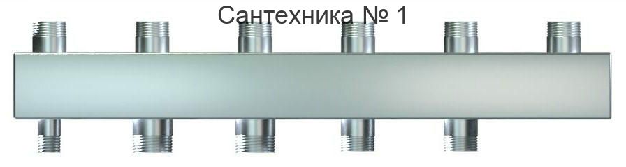 Коллектор из нержавеющей стали WKS80.S на 4 контура 3+1, компакт Warme