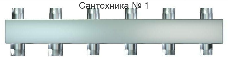 Коллектор из нержавеющей стали WKS80.S на 5 контуров 3+2, компакт Warme