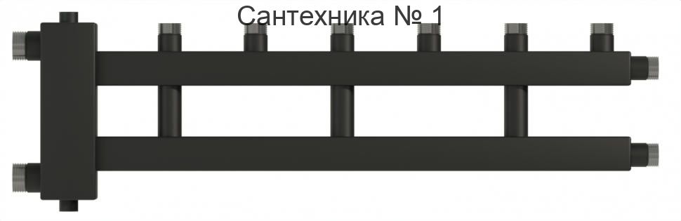 Коллектор с гидроразделителем WKD.R.60 на 3+1 контура до 60 кВт, дублер рядный Warme