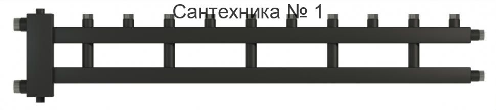 Коллектор с гидроразделителем WKD.R.60 на 5+1 контуров до 60 кВт, дублер рядный Warme