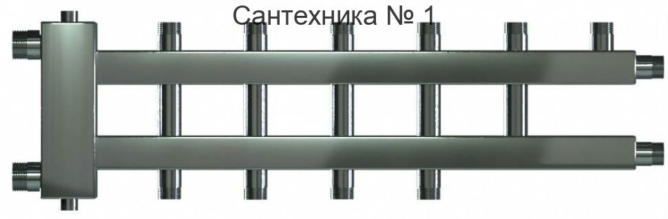 Коллектор с гидроразделителем из нержавеющей стали WKD.R.60.S.К на 3+2+1 контуров до 60 кВт, дублер компакт Warme