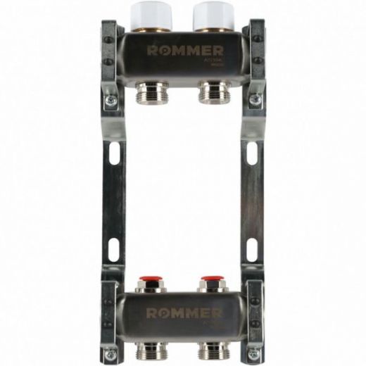 Коллектор из нержавеющей стали без расходомеров 2 выхода ROMMER