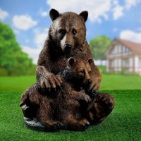 Садовая фигура из полистоуна «Медведица с медвежонком», 45?40?40 см
