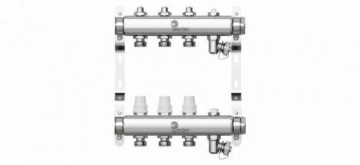 Коллектор из нержавеющей стали 1"-3/4 в сборе на 3 выхода с 2 заглушками Wester