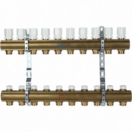 Коллекторная группа в сборе 1" на 10 выходов 3/4 EK Luxor CD 468