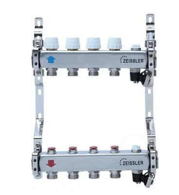 Коллекторная группа из нержавеющей стали без расходомеров 1" на 7 выходов 3/4" ZEISSLER