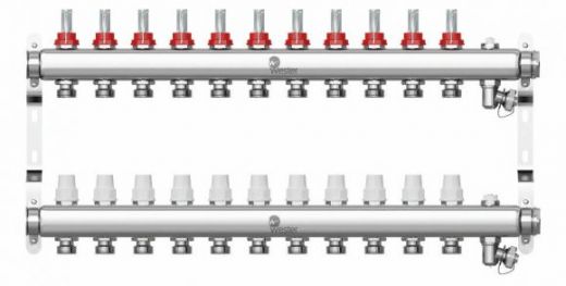 Коллектор из нержавеющей стали 1"-3/4 в сборе с расходомерами на 11 выходов Wester