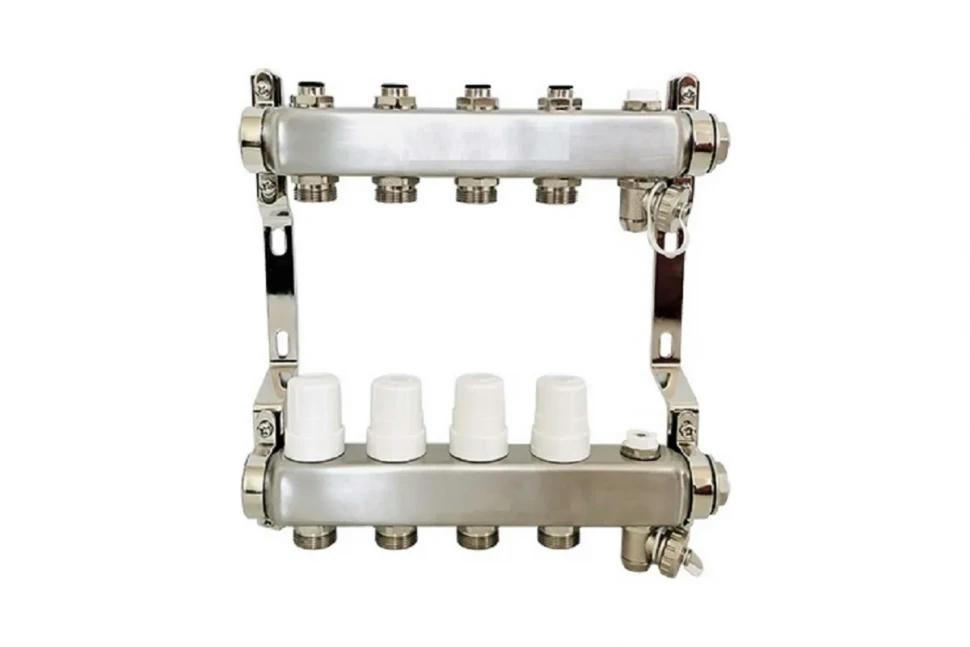 Коллекторная группа из нержавеющей стали 1"x3/4 EK 2 выхода (кран маевского и сливной кран) Victoria