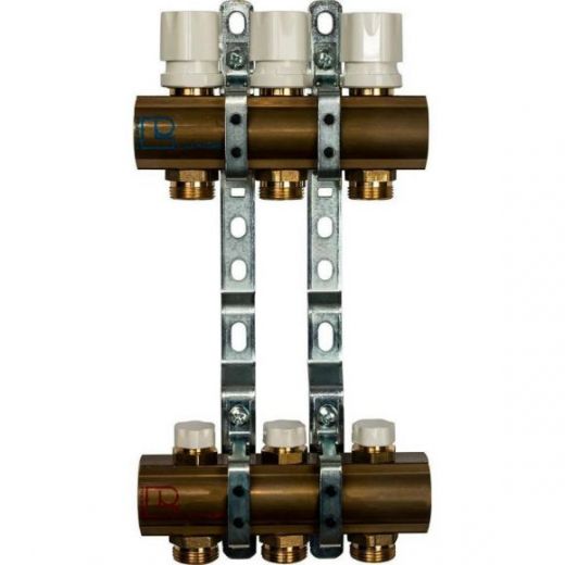 Коллекторная группа в сборе 1" на 3 выхода 3/4 EK Luxor CD 468