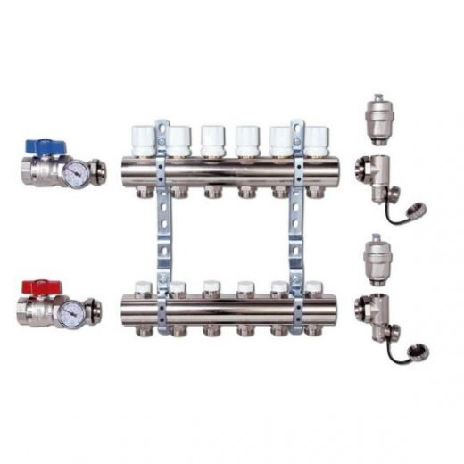 Коллекторная группа 1" на 7 выходов 3/4 EK Luxor CD 468M