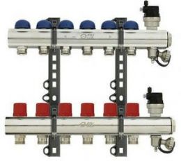 Коллекторная группа 1" на 3 выхода 3/4 EK FIV