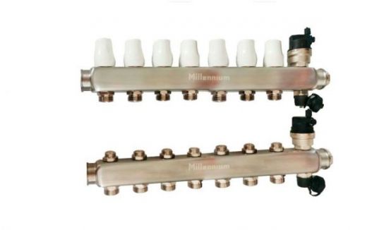 Коллекторная группа 1" 7 выходов без кранов Millennium