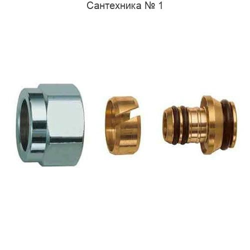 Концовка для пластиковых труб 16х2,2 евроконус 1/2" FAR