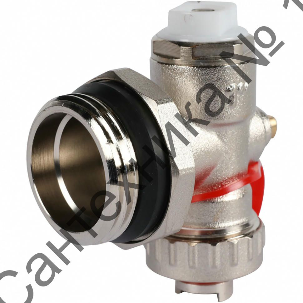 Регулируемый концевой фитинг с дренажным вентилем, ручной воздухоотводчик 1" ROMMER