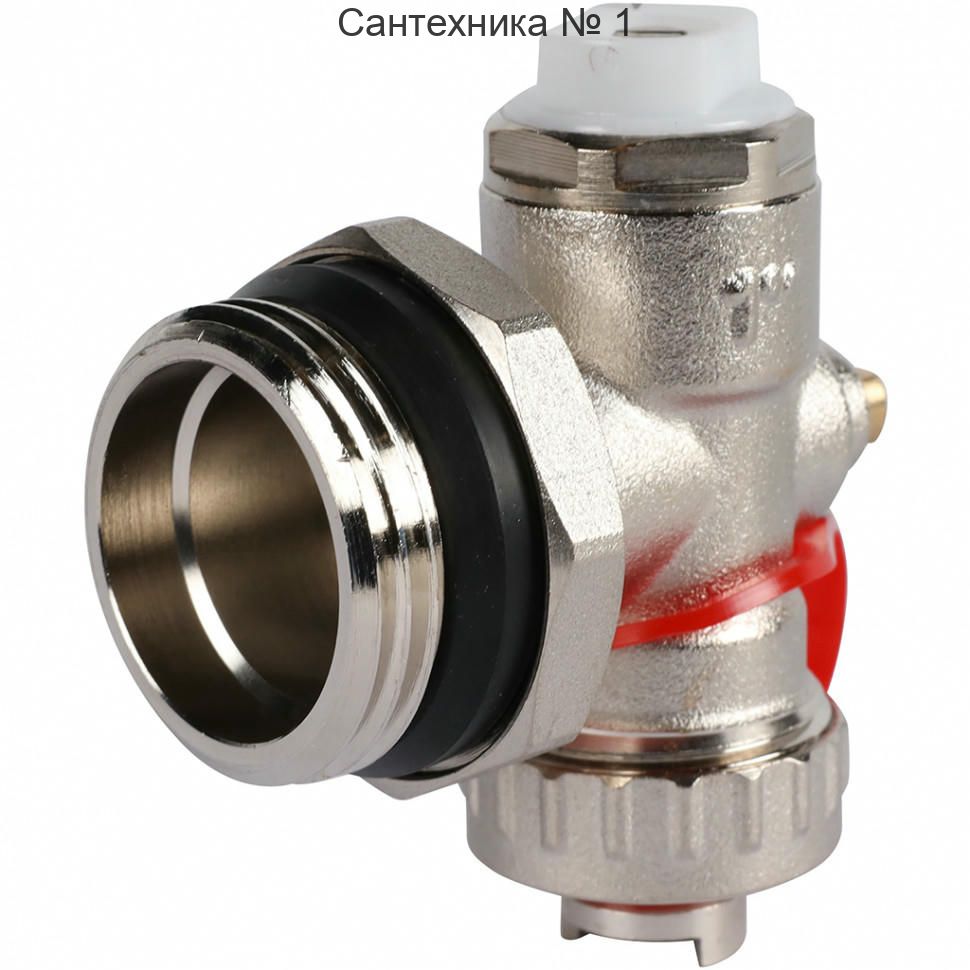 Регулируемый концевой фитинг с дренажным вентилем, ручной воздухоотводчик 1" ROMMER