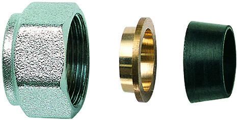 Концовка для медных труб 16 с накидной гайкой М24х19 FAR