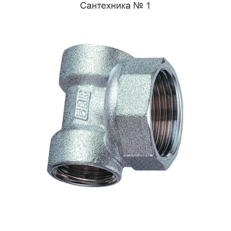 Тройник концевой для коллекторов 3/4" ВР х 1/2" ВР х 1/2" ВР, хромированный, FAR