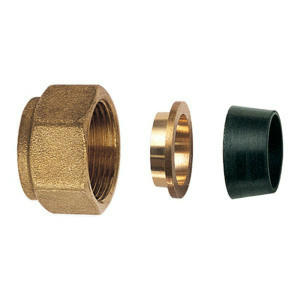 Концовка для медных труб 15 мм с накидной гайкой М24х19 FAR